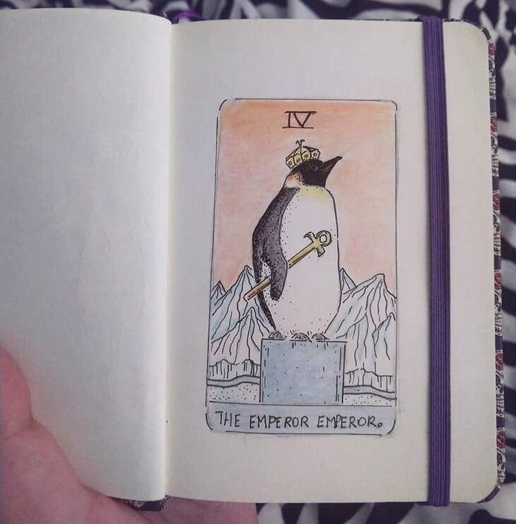 como fazer um baralho de tarot - pinguim